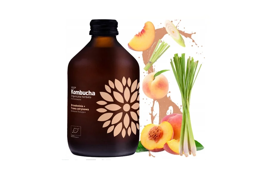 Kombucha Bio Cu Piersică Și Lemongrass — KAYASUSHI.MD